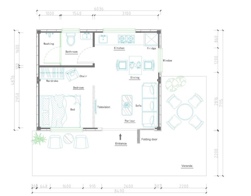 Floor plan for the structure