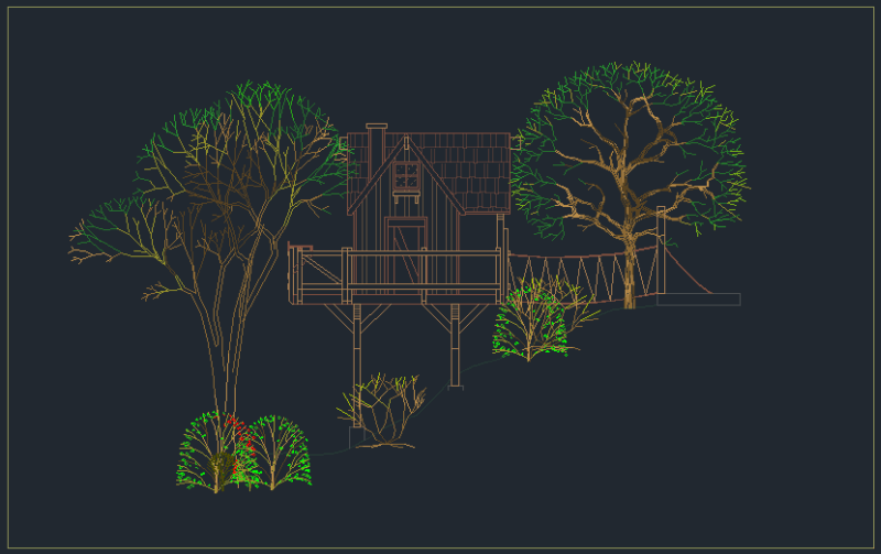 Used AutoCAD for designing the frame work for the treehouse
