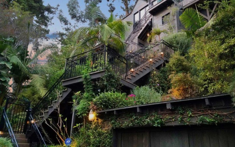 Reached through a winding staircase