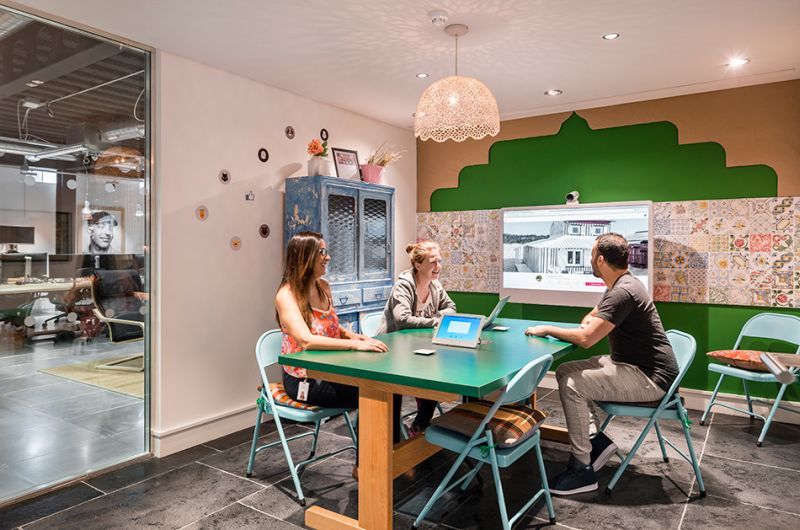 Local employees helped in designing meeting rooms