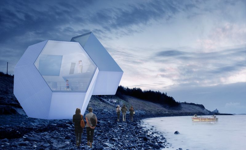 This modular prefab home can be attached to other housing units for extra space