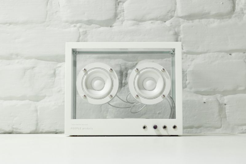 Hardened glass body is secured to the white coated aluminum unibody frame