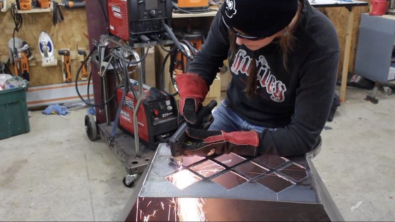 Cutting patterns on metal boards