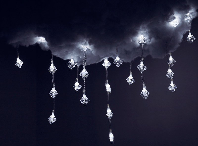 Final look of the DIY cloud lamp