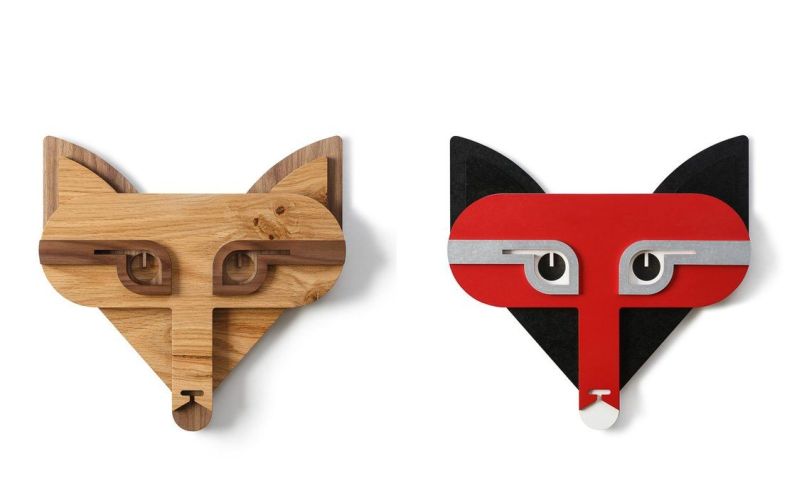 Colorful wood fox arts