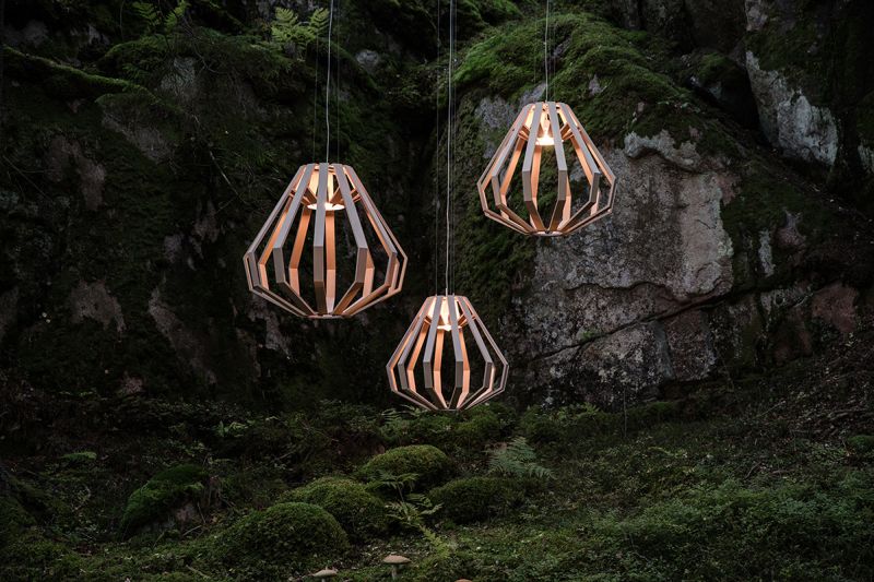 Conical Apollo wood light collection