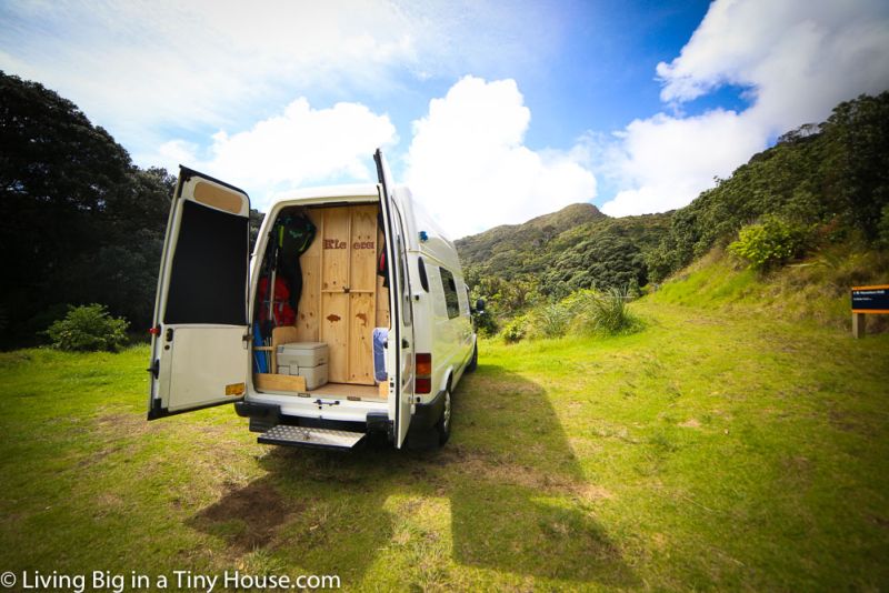 Cozy home on wheels by Czech couple from an old Ford ambulance