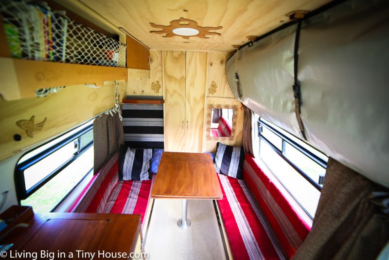 Cozy home on wheels by Czech couple from an old Ford ambulance