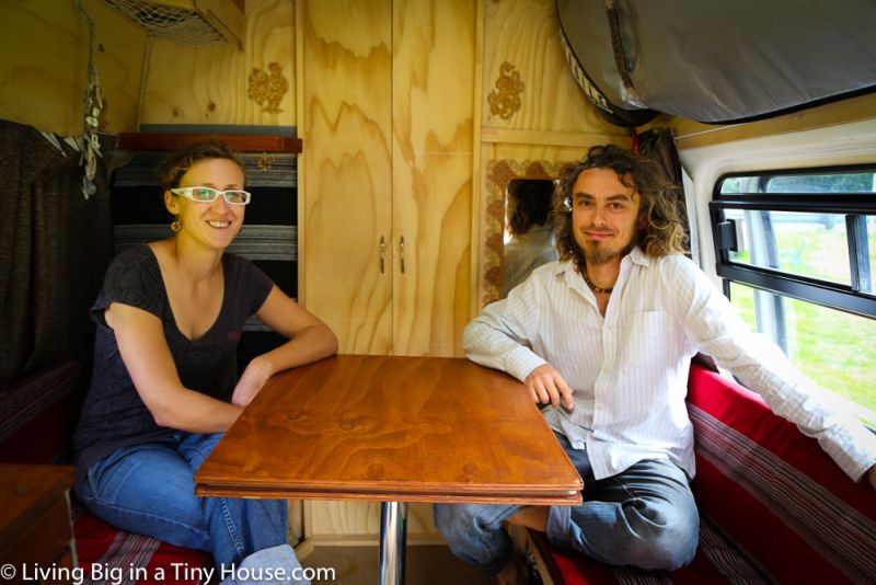 Cozy home on wheels by Czech couple from an old Ford ambulance