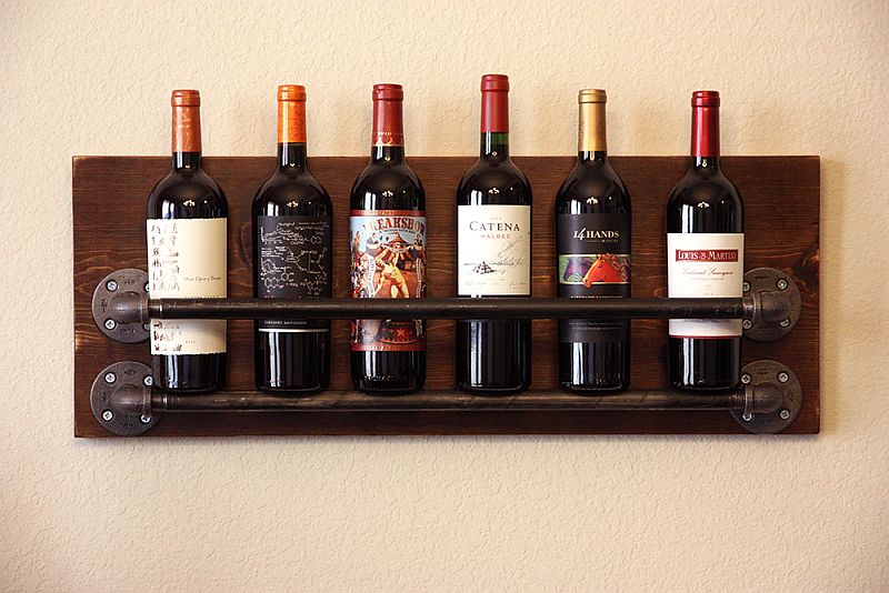 diy-pipe-wood-wine-rack