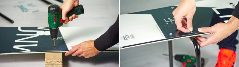 How to make a snowboard table at home