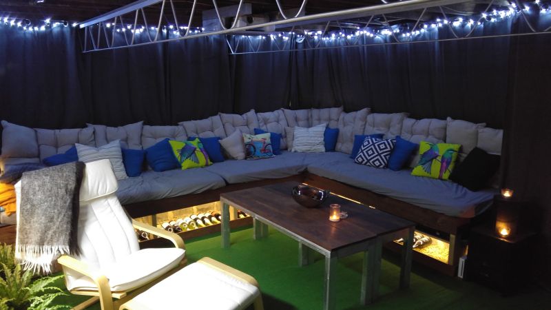 This couple builds a secret staircase to the basement home theater