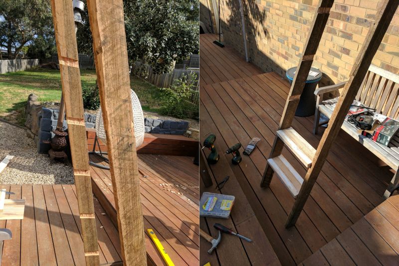 This couple builds a secret staircase to the basement home theater