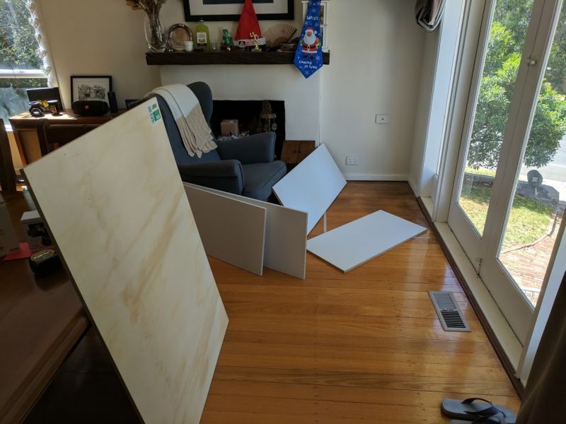 This couple builds a secret staircase to the basement home theater