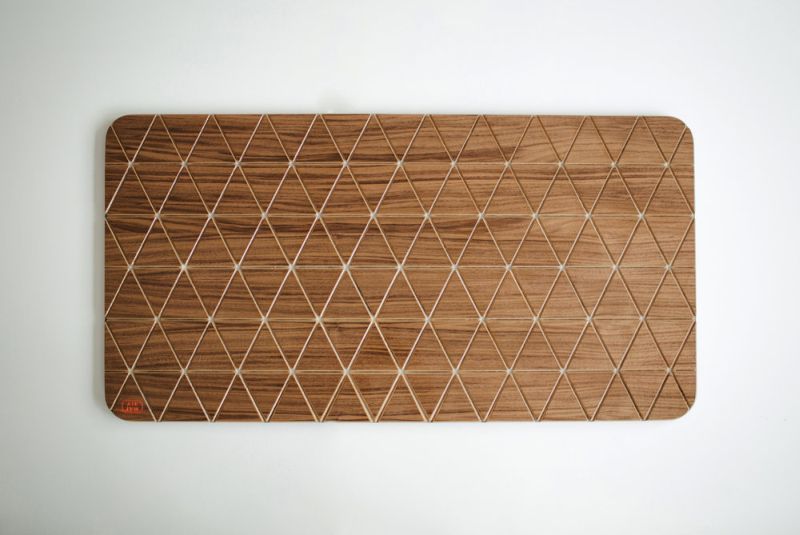 Airea wood block floor mat by Sitskie calms your legs