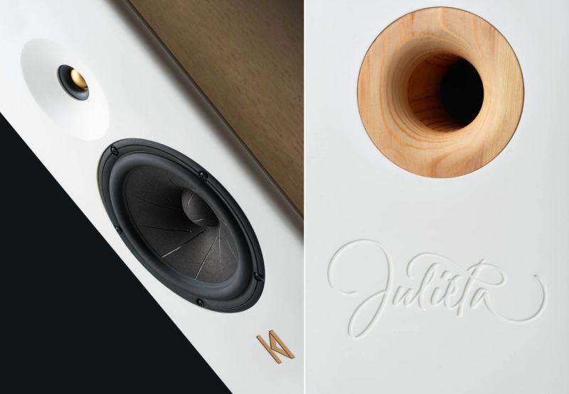 Gold-plated Julieta loudspeaker by Kroma Audio