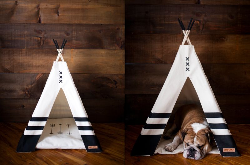 Modern pet teepee by Wild and Loyal is a unique gift for pet lovers