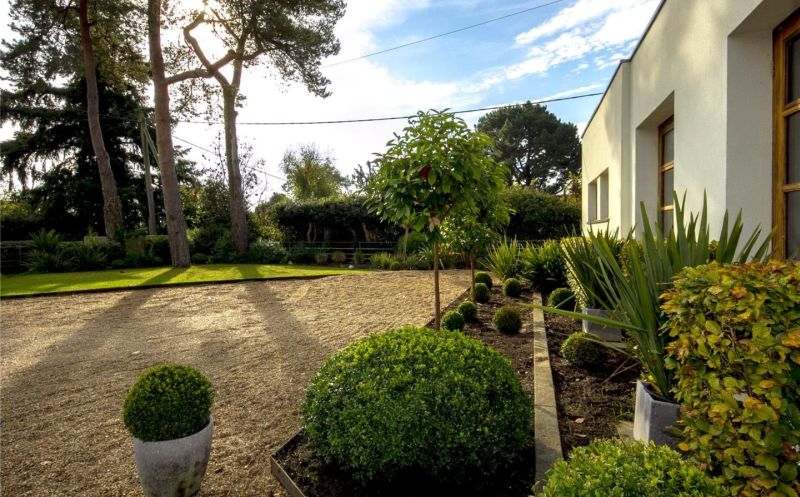 extensive paved terrace