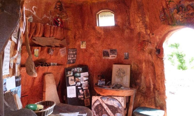 Real Life Hobbit House Built Out Of A Single Tree Trunk