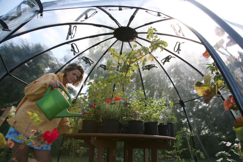 Haxnicks’ Sunbubble backyard greenhouse doubles as lil’ chill pod