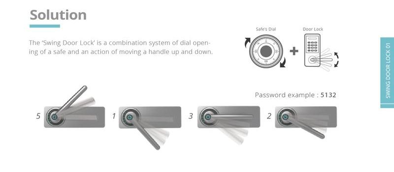 Swing Door Lock comes with blind-friendly mechanism