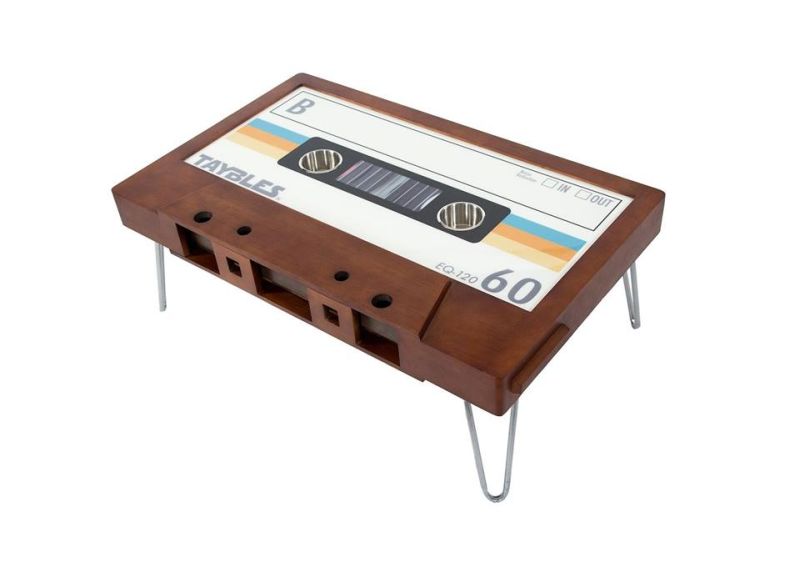 Taybles cassette tape coffee table brings back memories of the '80s