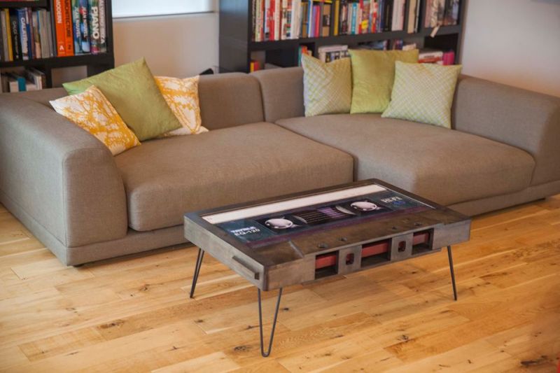 Taybles cassette tape coffee table brings back memories of the '80s