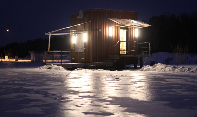 This 16-square-meter tiny house stays cozy with insulated exteriors
