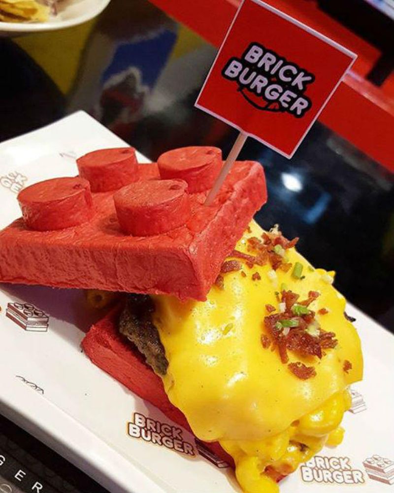lego brick burger