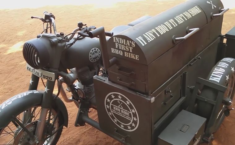 Bengaluru Students Turn Bullet Motorbikes Into Bbq On Wheels