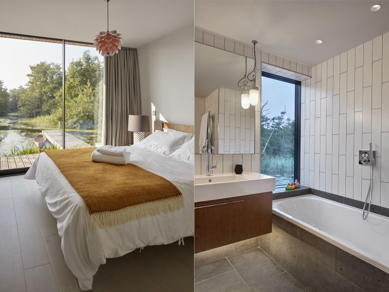 Backwater is a waterside house located across a private lagoon