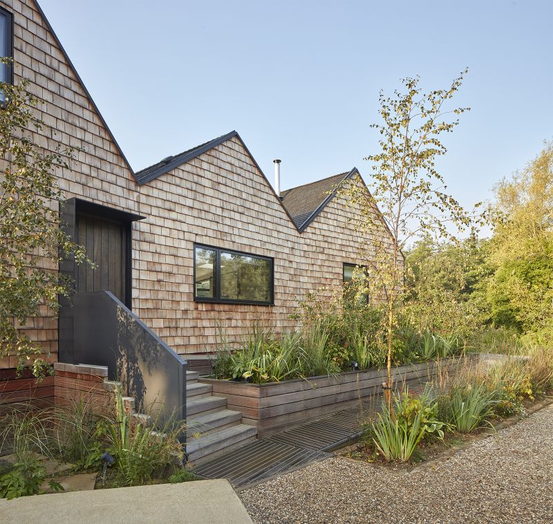 Backwater is a waterside house located across a private lagoon