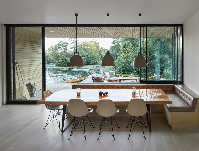 Backwater is a waterside house located across a private lagoon
