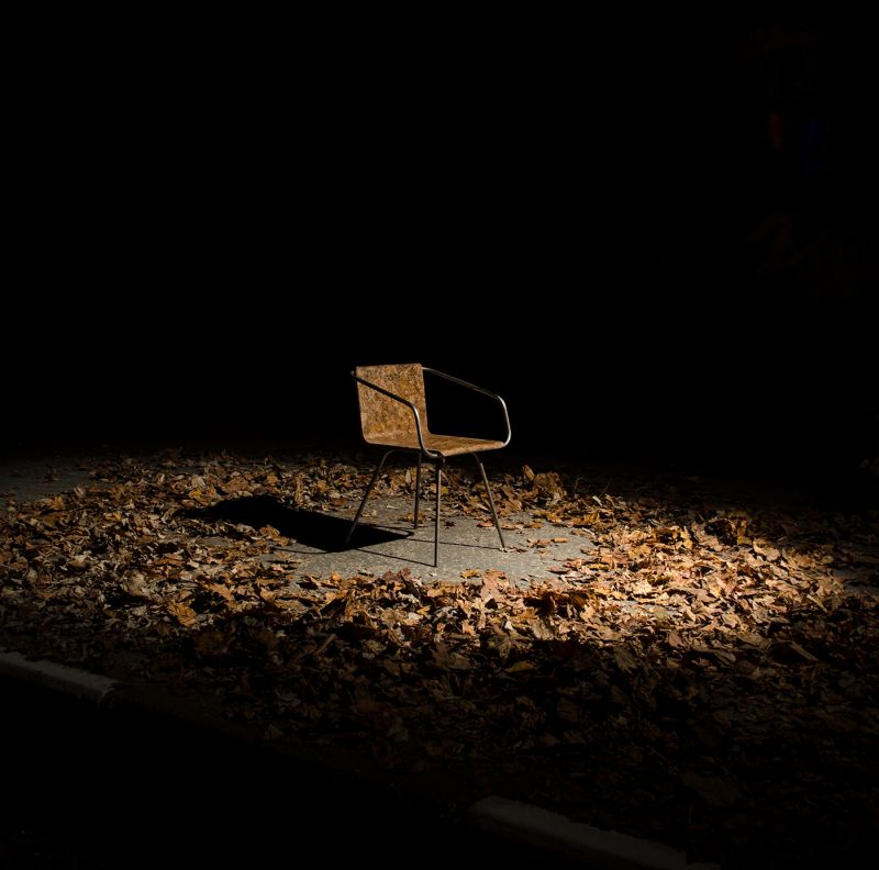 Beleaf chair by Šimon Kern is made by recycling fallen leaves