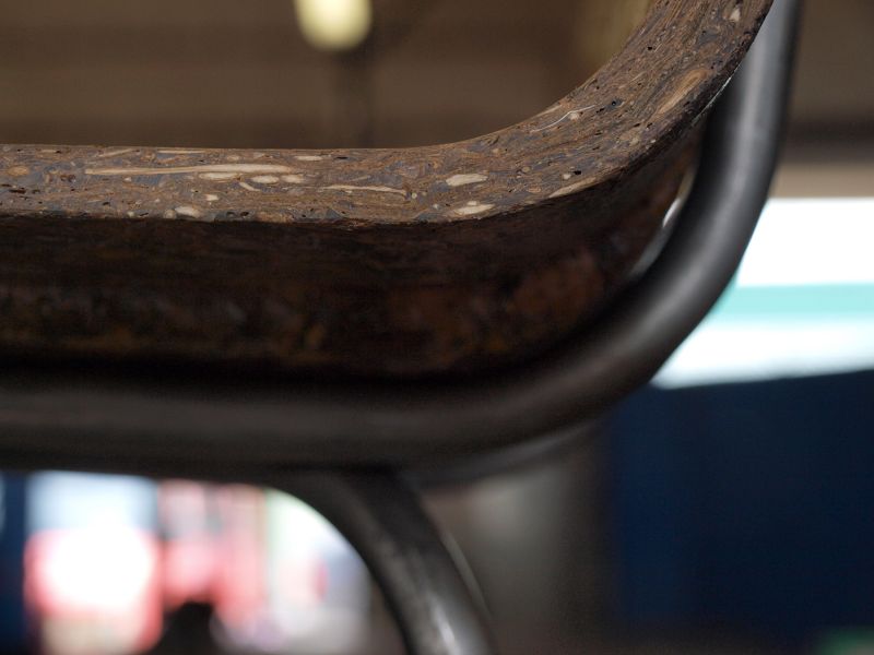 Beleaf chair by Šimon Kern is made by recycling fallen leaves