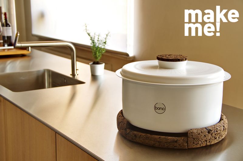 Bono by Ala Sieradzka is chic compost pot for kitchen