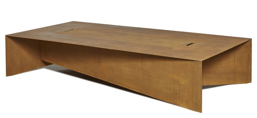 Fold outdoor fire table by Paloform