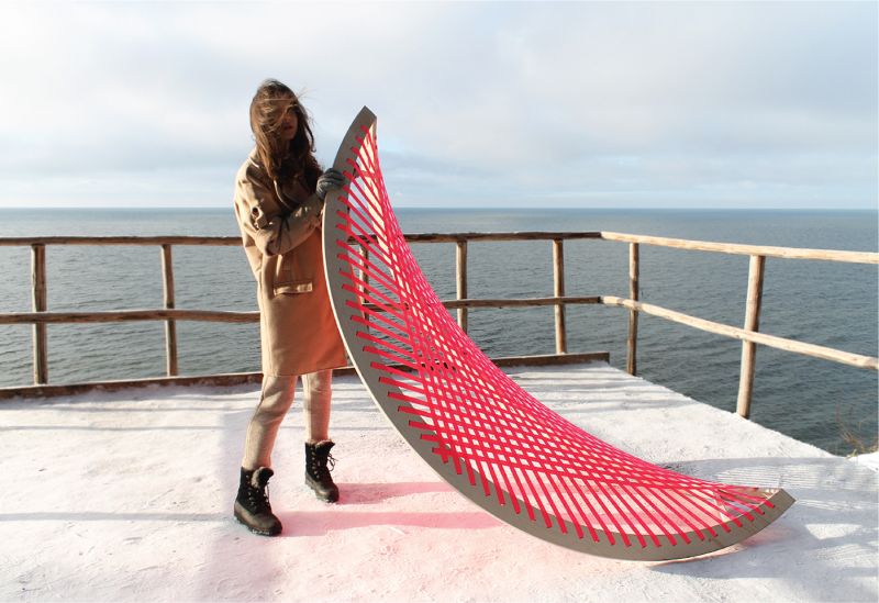 Panama Banana rocking outdoor lounger doubles as a goalpost