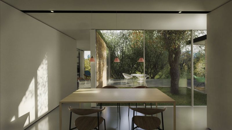 Prefab backyard cabin by Cover is made of pre-insulated steel panels