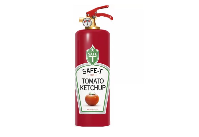 Safe-T chic fire extinguishers fit perfectly in your kitchen