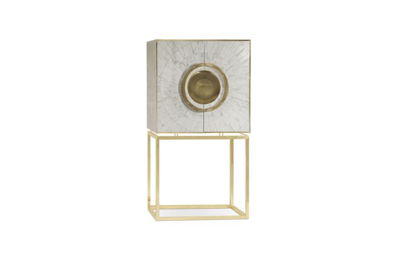 Secret luxury cabinet by Memoir feature gold leaf interiors