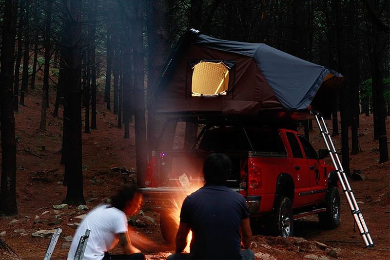 Skycamp rooftop tent by iKamper can be setup in seconds