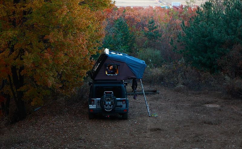 Skycamp rooftop tent by iKamper can be setup in seconds