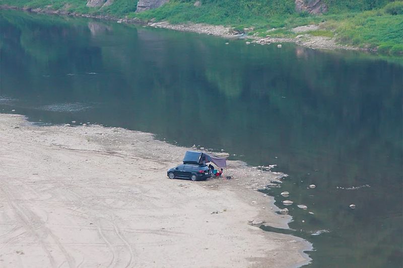 Skycamp rooftop tent by iKamper can be setup in seconds