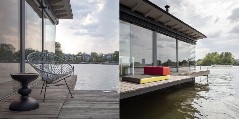 This houseboat mooring on Spree river bay is a perfect getaway in Berlin