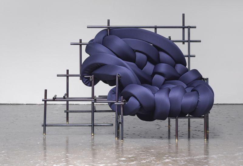 Lawless chair by Evan Fay consists of foam ribbons interwoven in metal ...