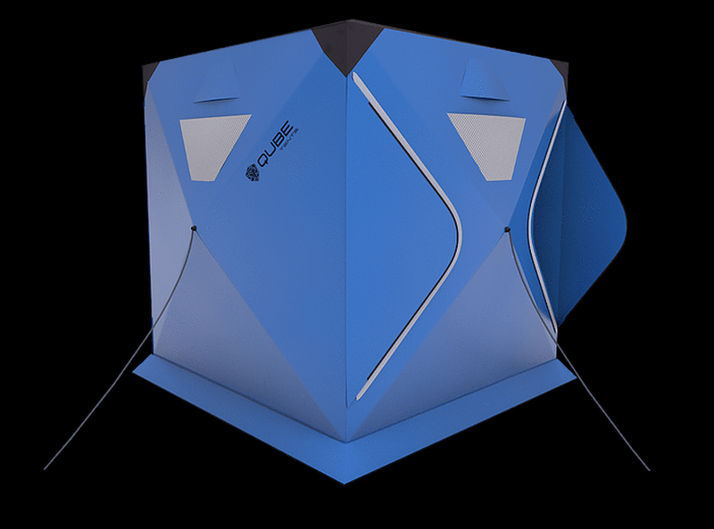 Qube quick pitch tents interconnect to expand campsite