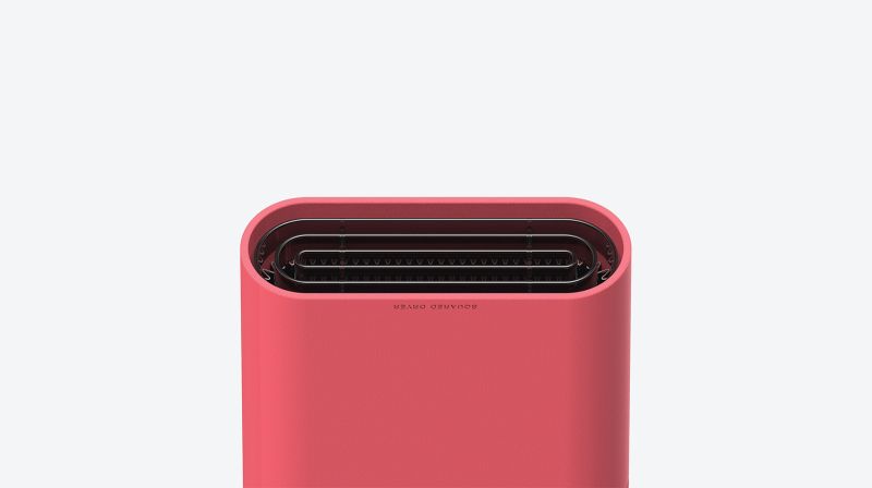 Squared hairdryer by JiyounKim Studio comes with translucent cord keeper