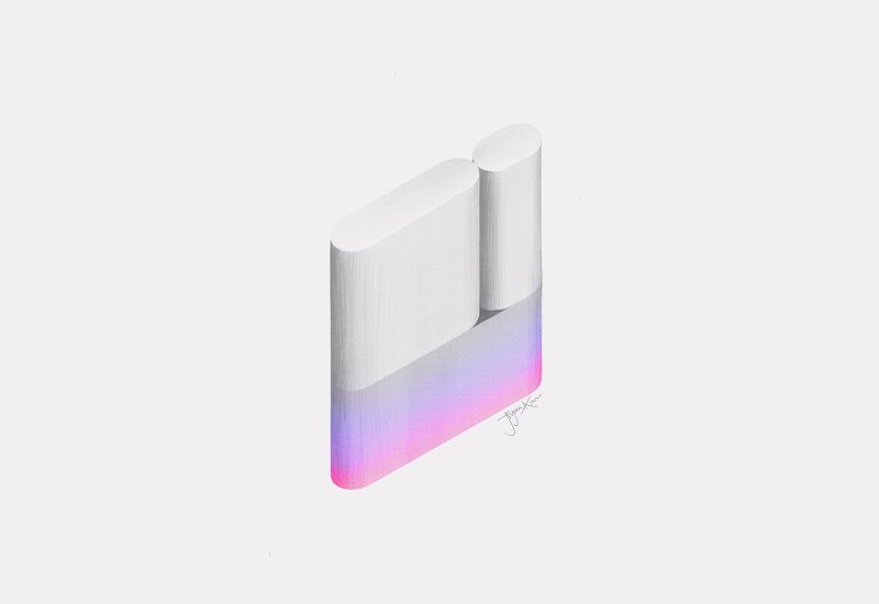 Squared hairdryer by JiyounKim Studio comes with translucent cord keeper