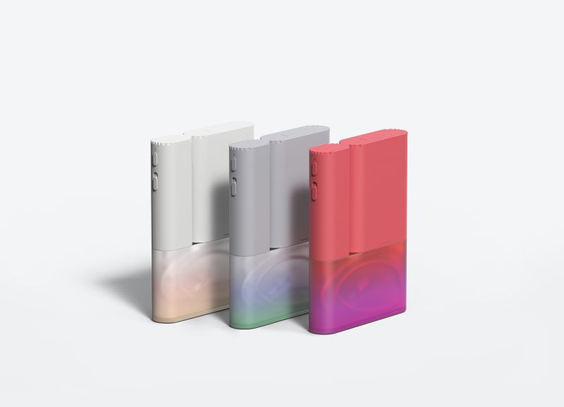 Squared hairdryer by JiyounKim Studio comes with translucent cord keeper
